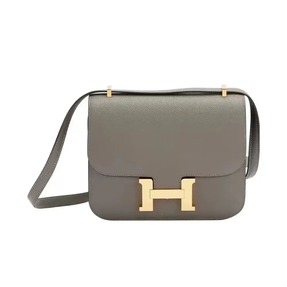 Hermes Constance 18 Bag Epsom Leather for Women in Silver/Gold Hermes Constance 18 Bag Epsom Leather for Women in Silver/Gold
