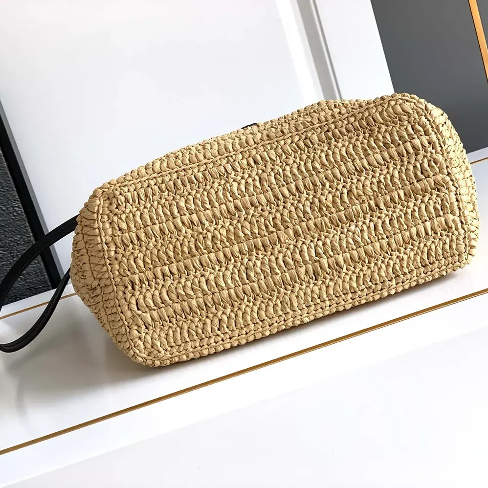 Prada Small Crochet and Leather Tote Bag for Women Prada Small Crochet and Leather Tote Bag for Women