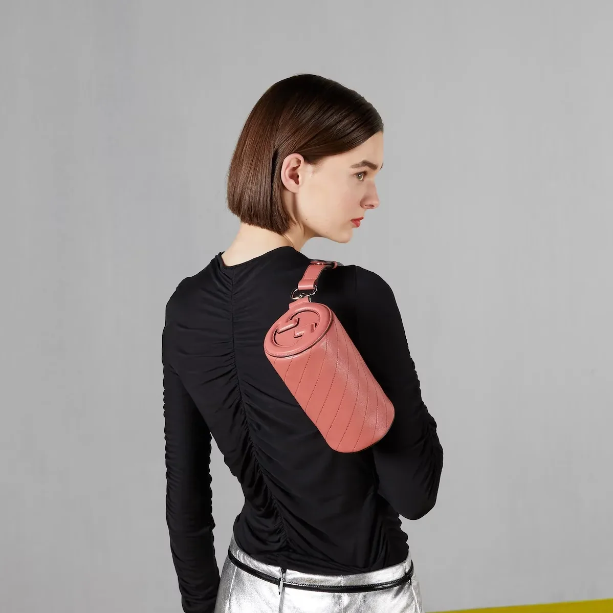 Gucci Blondie Mini Shoulder Bag in Pink Silver Hardware Gucci Blondie Mini Shoulder Bag in Pink Silver Hardware