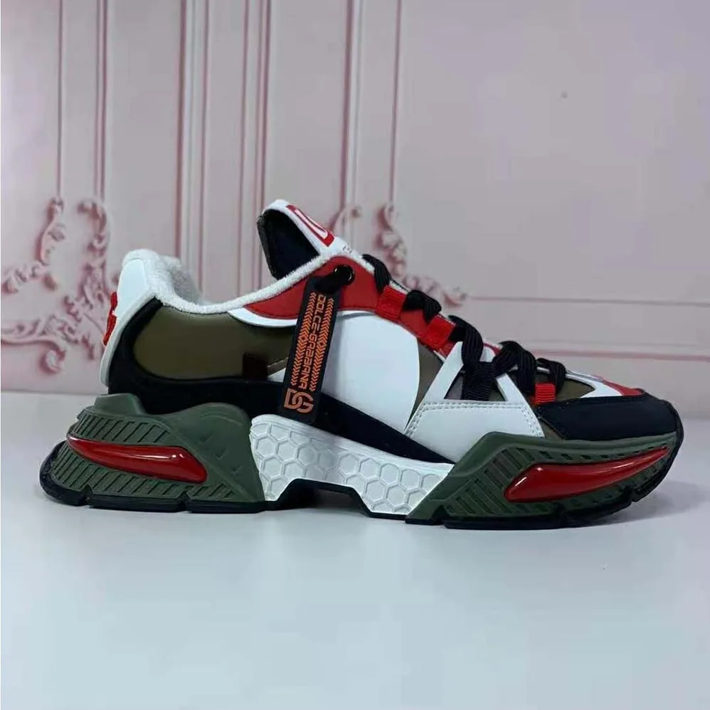 Dolce Gabbana D&G Mixed-Material Airmaster Sneakers for Unisex in Dark Green Dolce Gabbana D&G Mixed-Material Airmaster Sneakers for Unisex in Dark Green