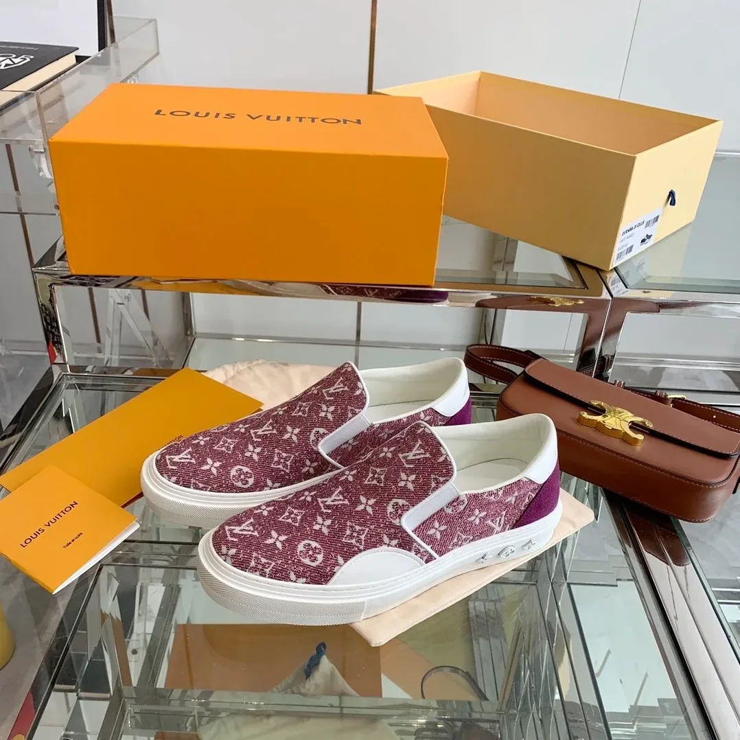 Louis Vuitton Trocadero Slip On Red for Women Louis Vuitton Trocadero Slip On Red for Women