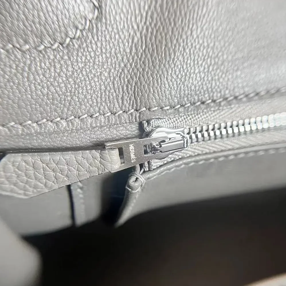 Hermes Birkin 30 Bag in Epsom Leather with Silver Hardware in Grey Hermes Birkin 30 Bag in Epsom Leather with Silver Hardware in Grey
