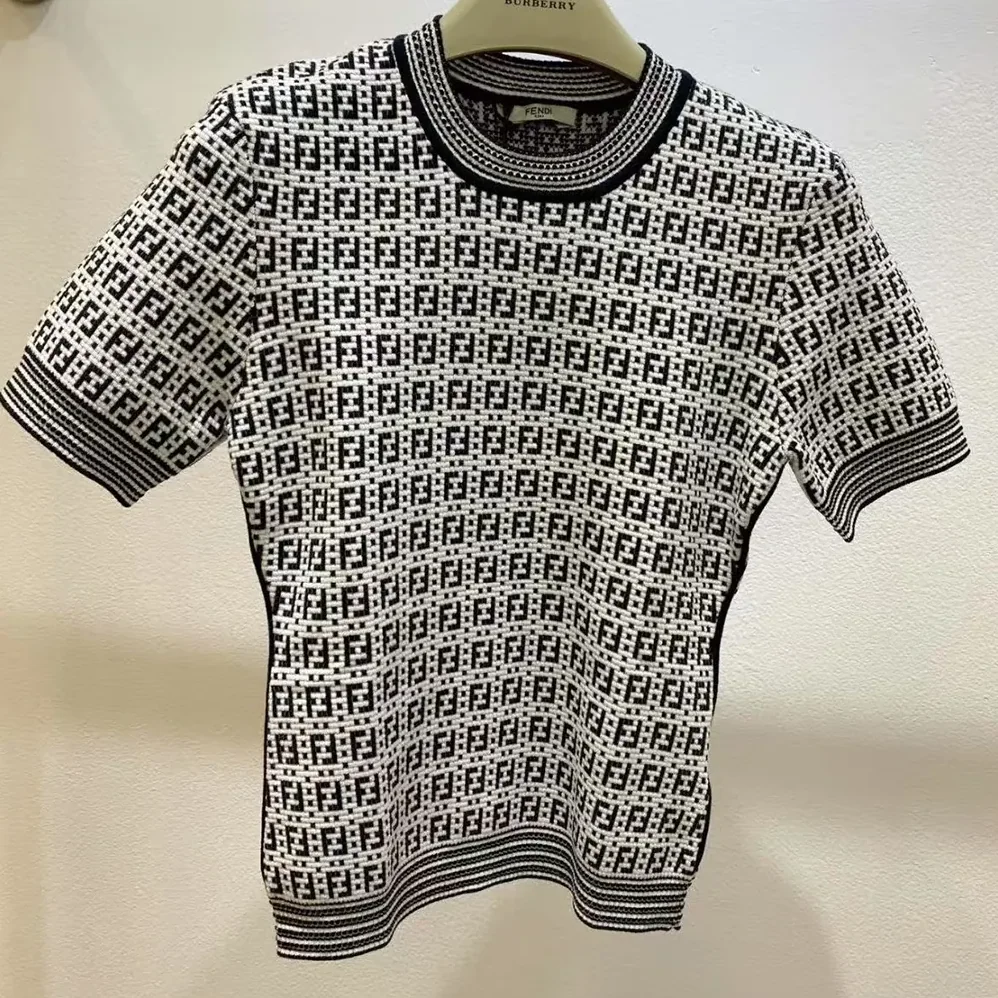 Fendi Sweater Black FF Cotton Jumper for Women