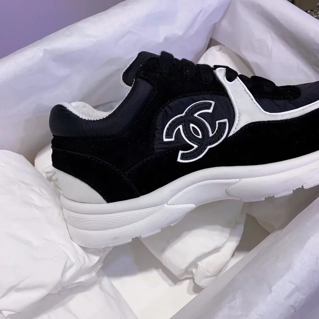 Chanel Sneakers Black/White , Shoes for Women