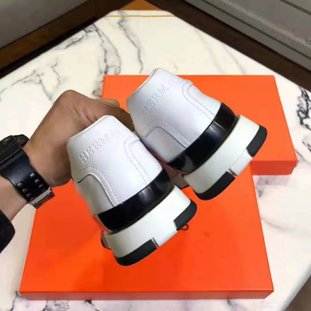 Hermes Trail sneaker in Calfskin for Women in White