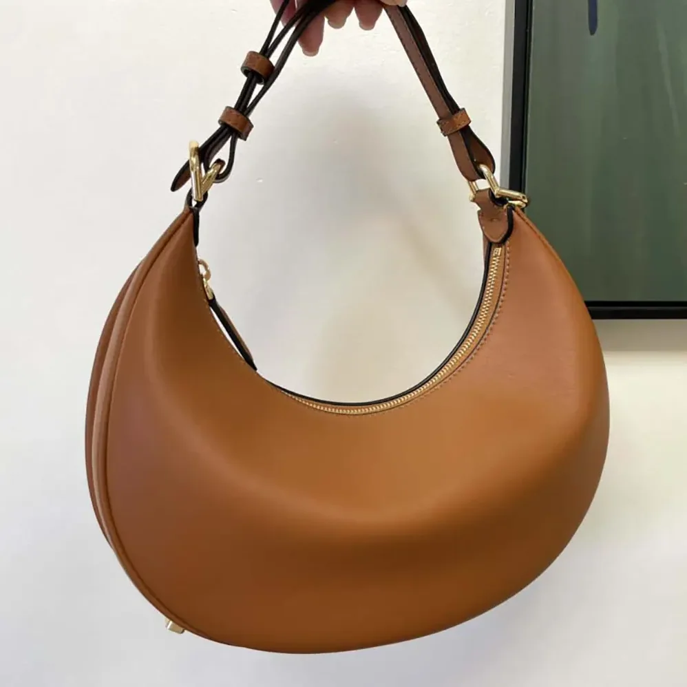 Fendi Fendigraphy Small Brown Leather Bag for Women