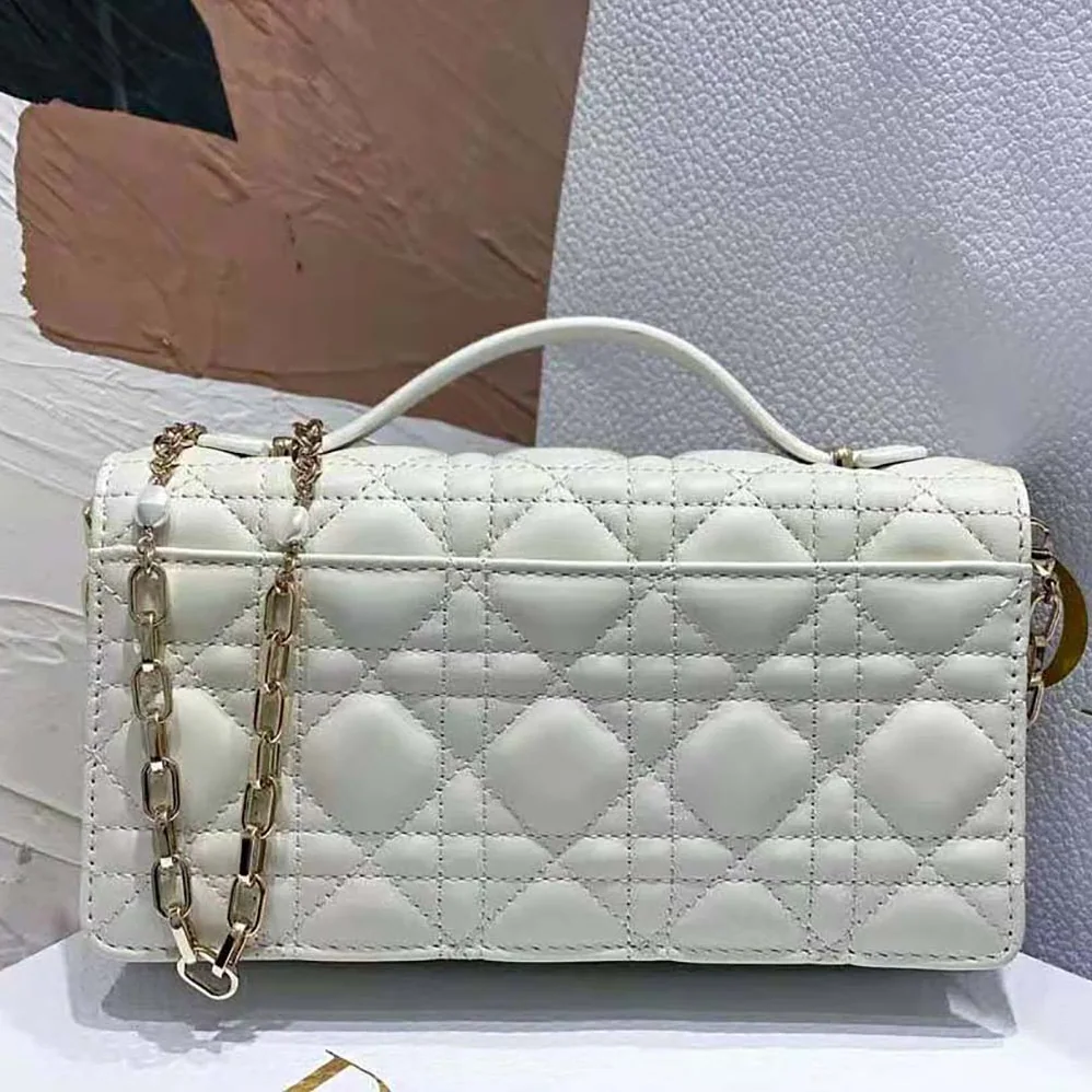 Dior Mini Miss Dior Bag White Cannage Lambskin for Women