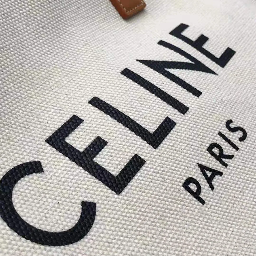 Celine Horizontal Cabas Celine in Canvas with Print for Women in White