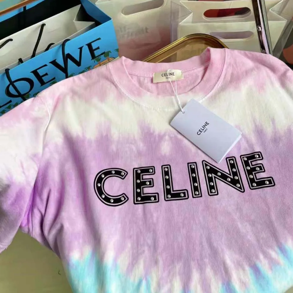 Celine Celine Loose T-shirt in Cotton with Studs for Men Celine Celine Loose T-shirt in Cotton with Studs for Men