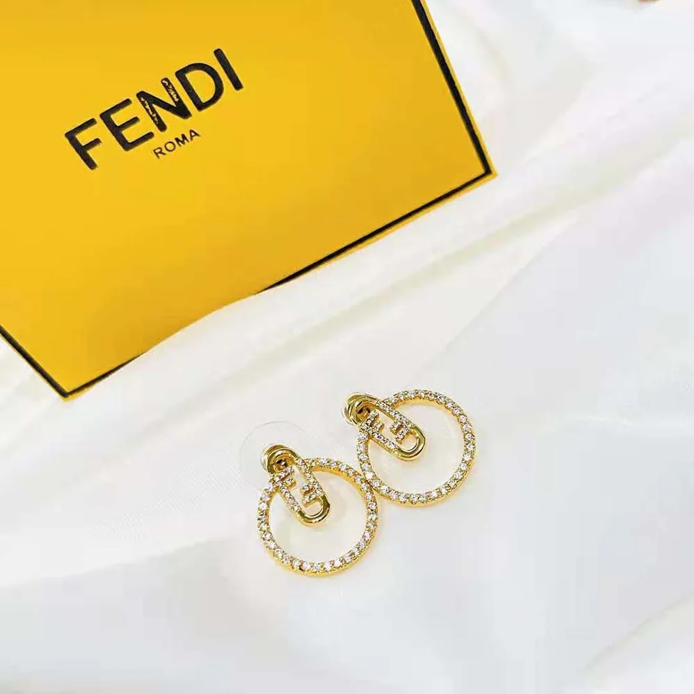 Fendi Hoop Earrings with Fendi O'Lock Motif for Women