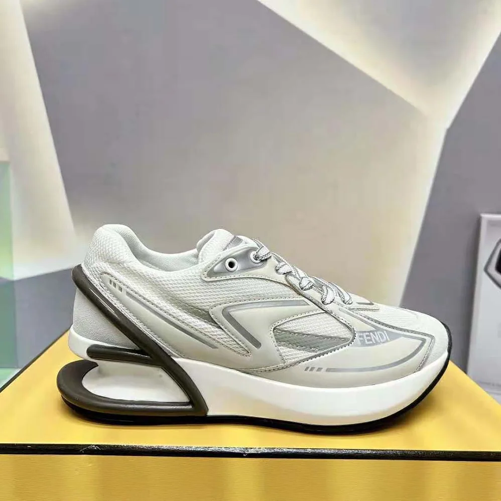 Fendi First 1 Gray Fabric Trainers for Women
