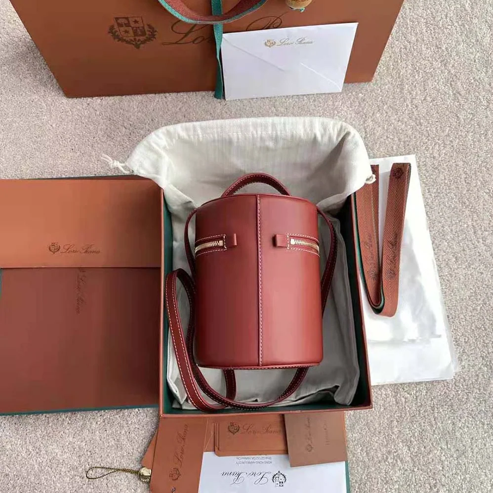 Loro Piana Medium Extra Case in Calfskin Leather for Women in Red Loro Piana Medium Extra Case in Calfskin Leather for Women in Red