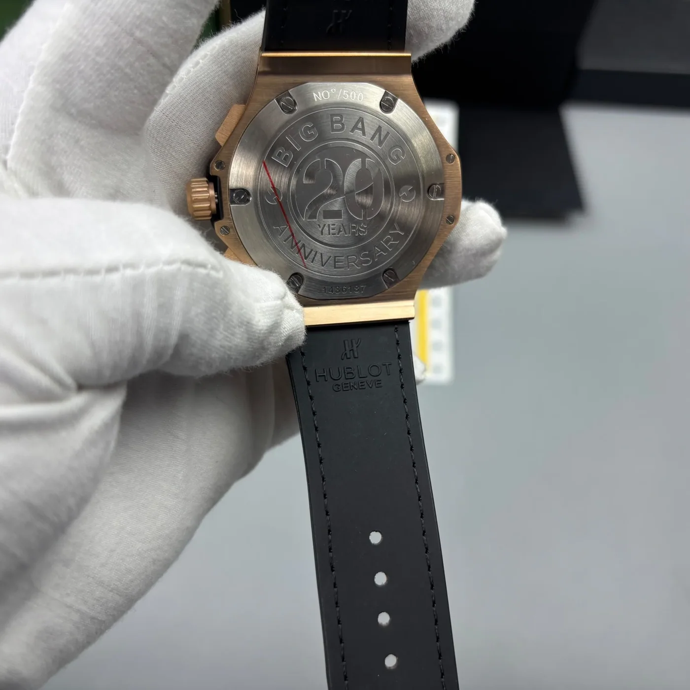 Hublot Big Bang Watch Chronograph Brown Strap Gold Dial Hublot Big Bang Watch Chronograph Brown Strap Gold Dial