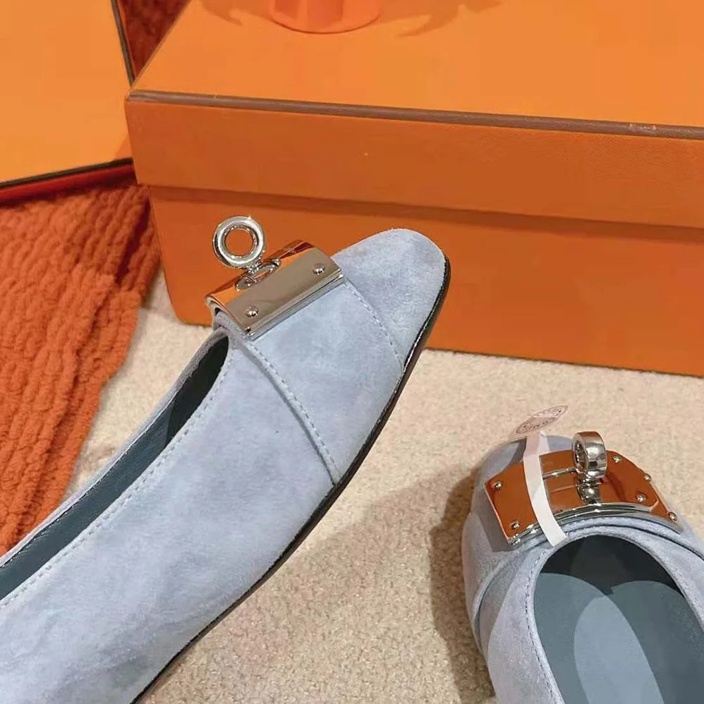 Hermes Innocente Slingback in Suede Goatskin-H241158Z for Women