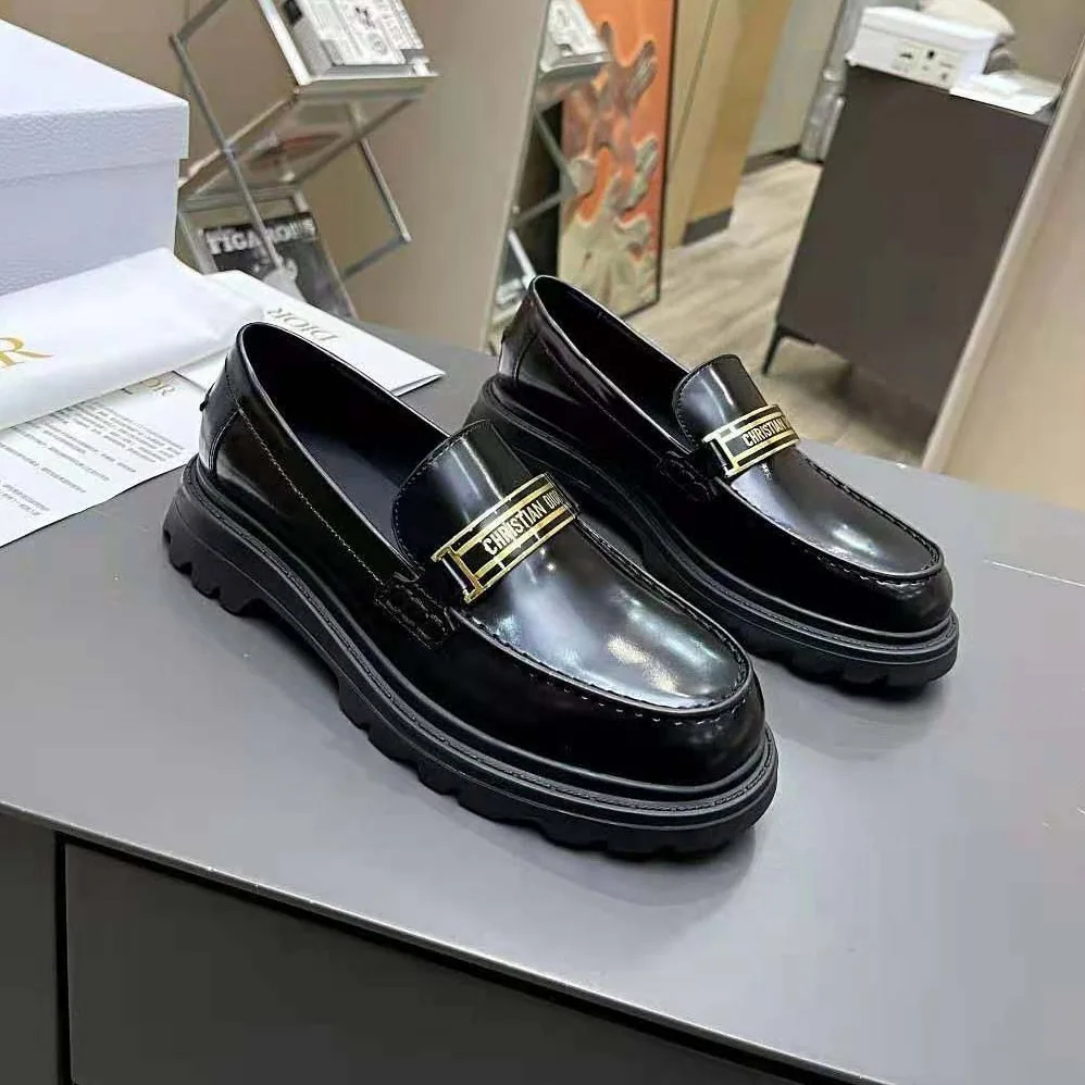 Dior Code Loafer Black Brushed Calfskin for Women Dior Code Loafer Black Brushed Calfskin for Women