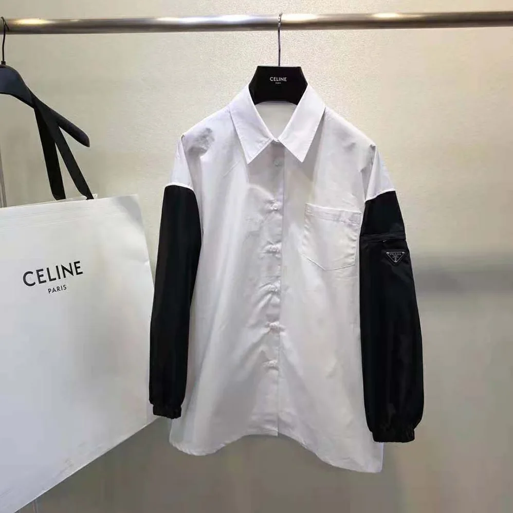 Prada Poplin Shirt for Women in White Prada Poplin Shirt for Women in White