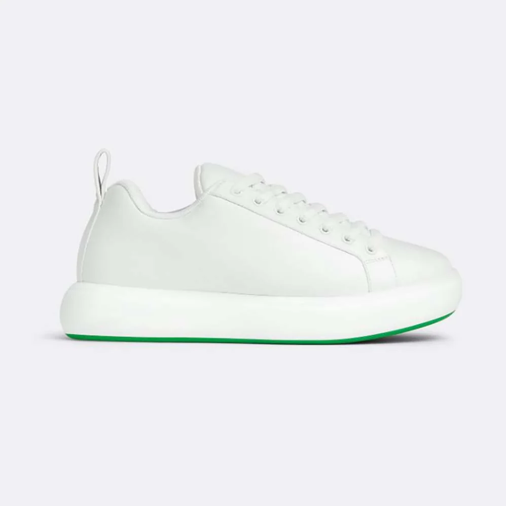 Bottega Veneta Pillow Sneaker Padded Leather Lace-up Sneakers for Unisex in White Bottega Veneta Pillow Sneaker Padded Leather Lace-up Sneakers for Unisex in White