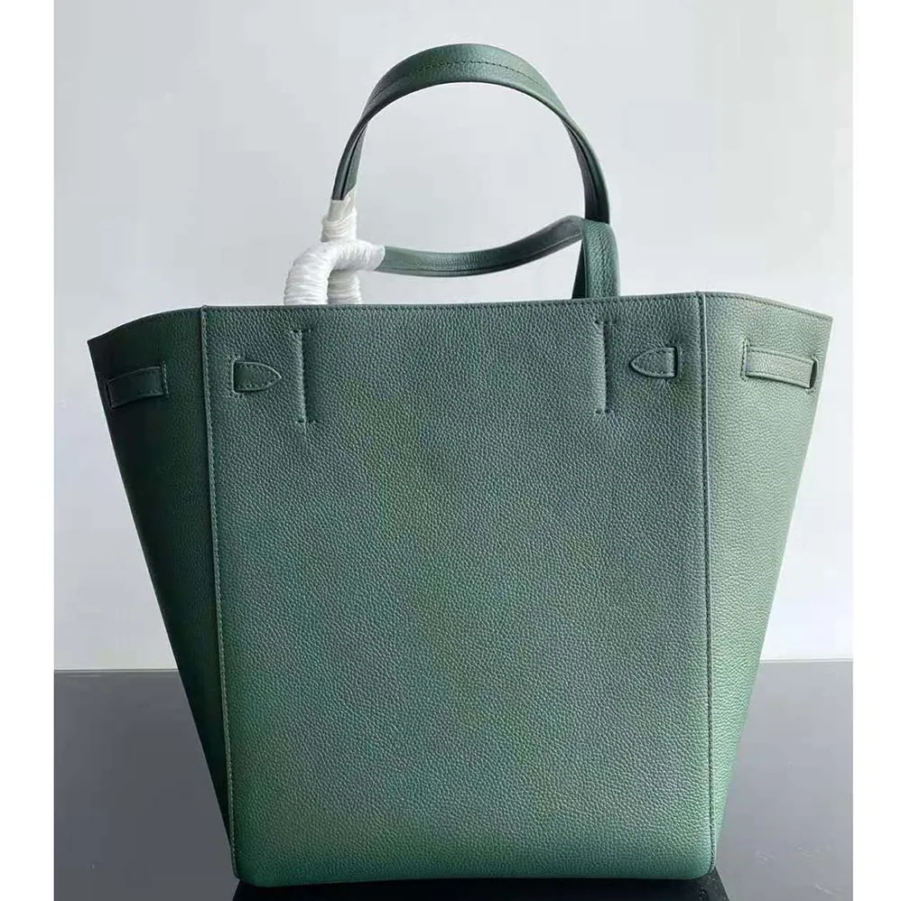 Celine Small Cabas Phantom in Soft Grained Calfskin for Women in Green
