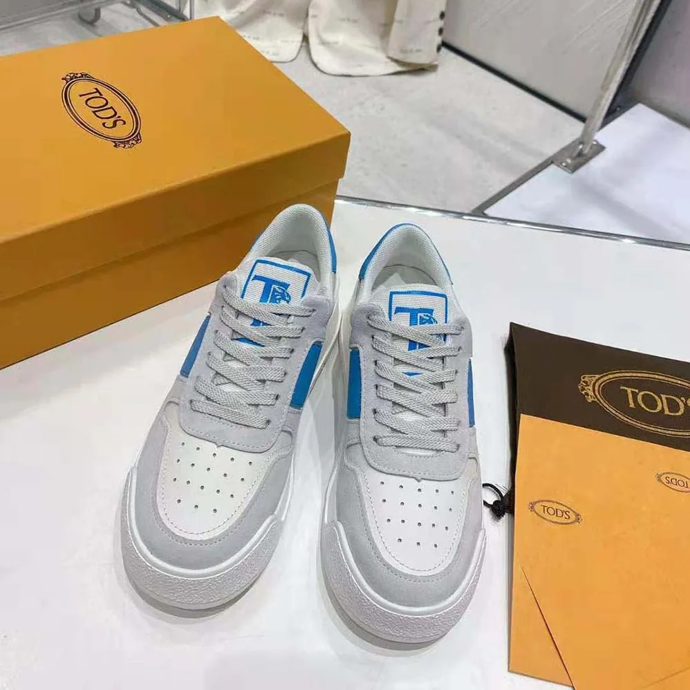 TODS Sneakers in Suede and Smooth Leather for Men in Blue