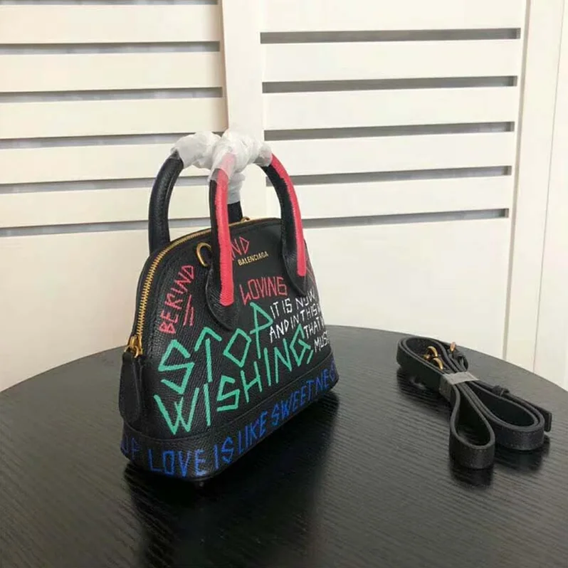 Balenciaga Ville Top Handle XXS Graffiti for Women in Black Balenciaga Ville Top Handle XXS Graffiti for Women in Black