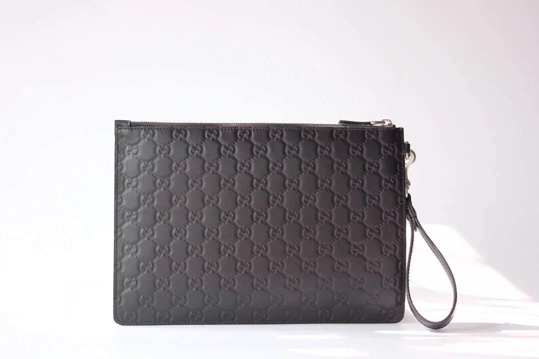 Gucci Microguccissima Pouch Black , Pouch / for Men
