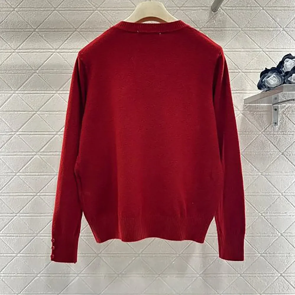 Miu Miu Cashmere Crew-Neck Sweater for Women in Red