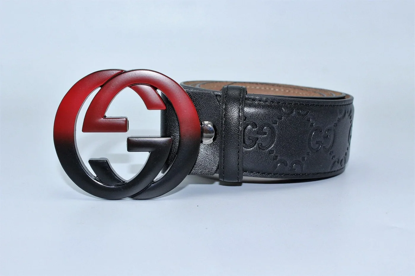 Amazing Signature leather with Black&Red Buckle