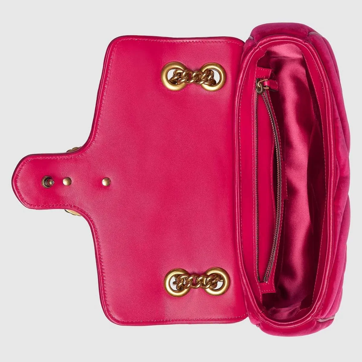 Gucci GG Marmont Small Dark Pink Shoulder Bag FACK2 5650- 10 Inches/