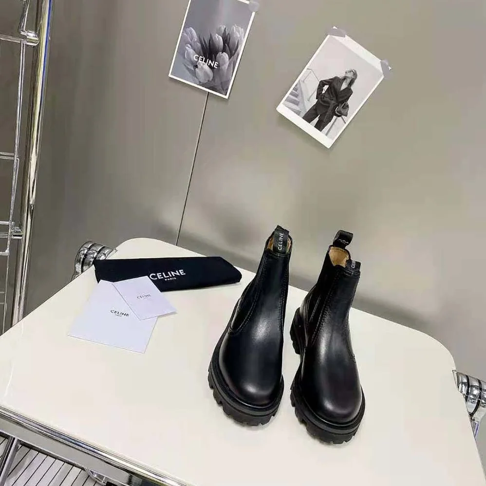 Celine Margaret Chelsea Boot in Shiny Bull for Men