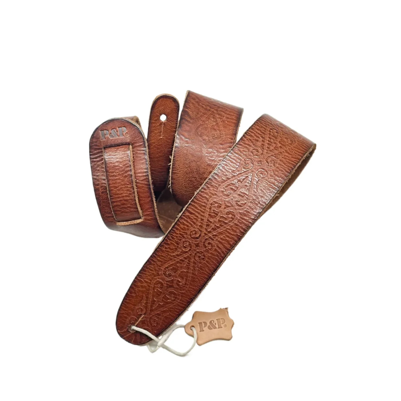 Retro Guitar Strap Purely Handmade Full in grain Leather