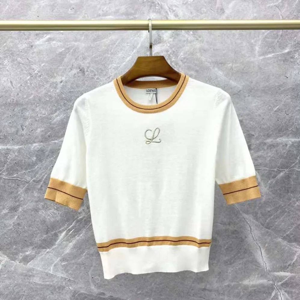 Loewe Cropped Sweater in Wool for Women in White