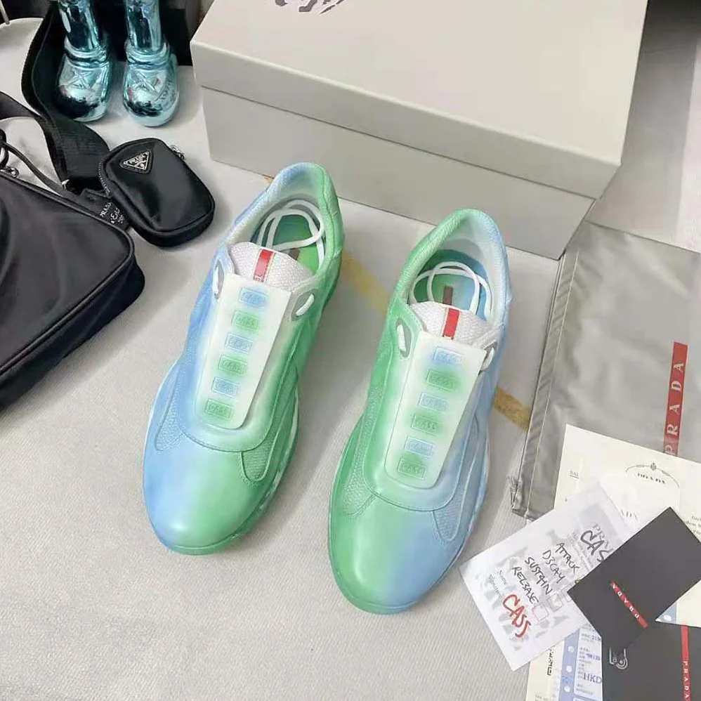 Prada Cass x Prada Americas Cup Rel3ase Sneakers for Unisex in Blue Prada Cass x Prada Americas Cup Rel3ase Sneakers for Unisex in Blue