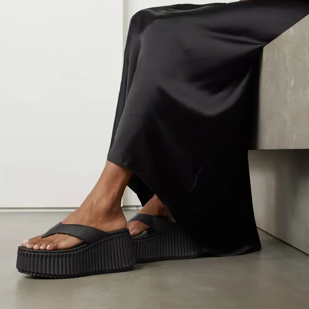 Chloe Nama Wedge Slide for Women in Black