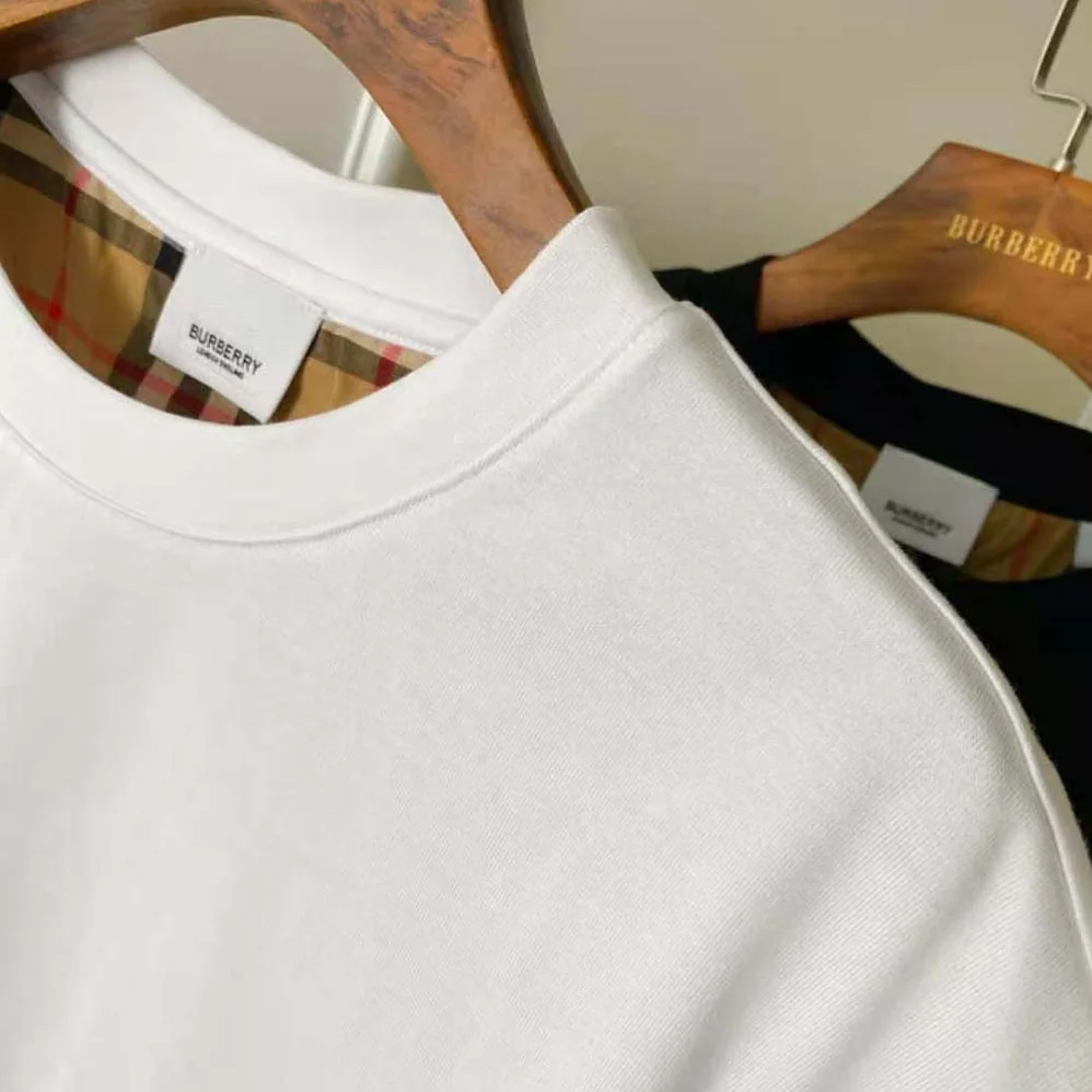 Burberry Vintage Check Sleeve Cotton T-shirt for Women in White Burberry Vintage Check Sleeve Cotton T-shirt for Women in White