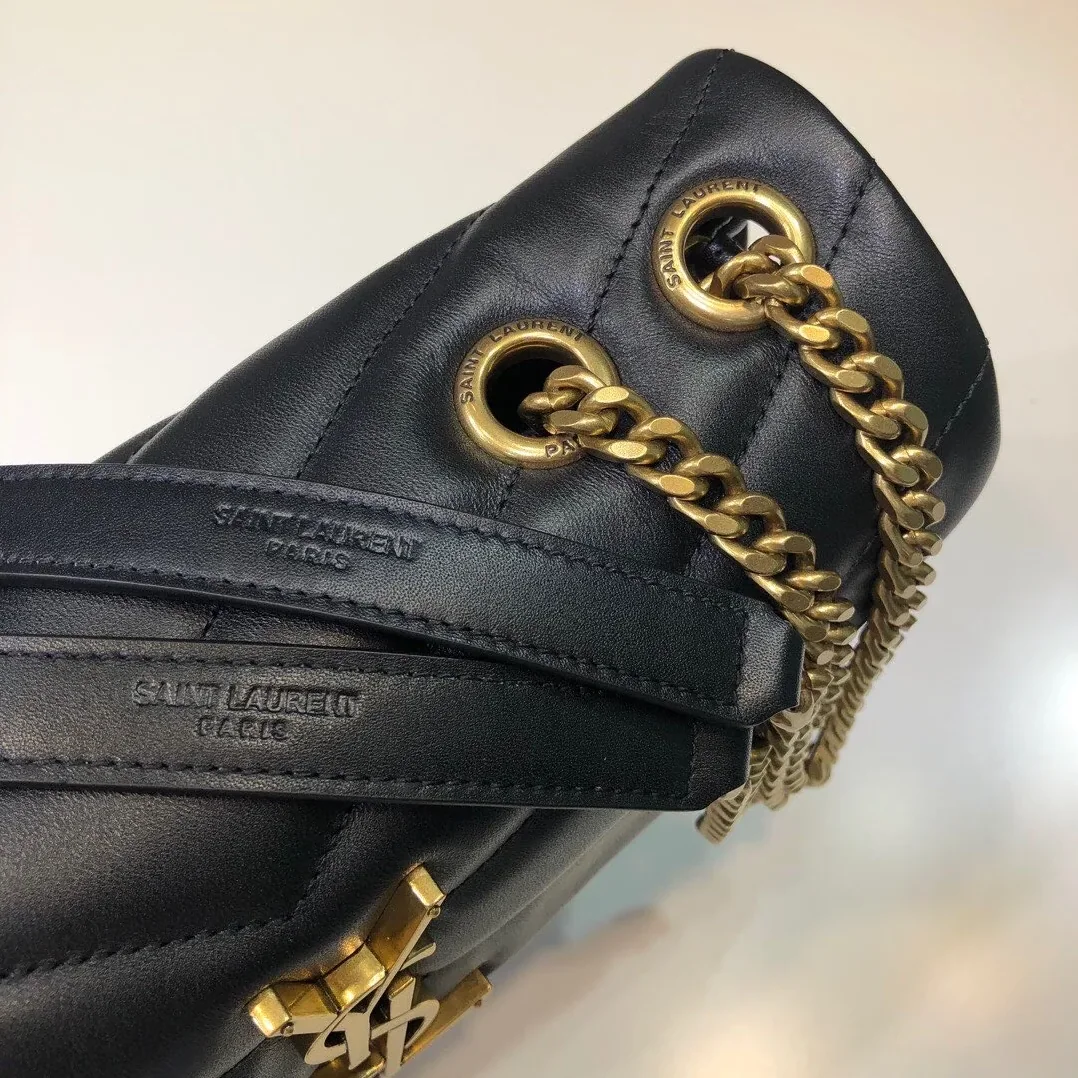 Saint Laurent Loulou Small Chain Bag In Y Black With Gold Hardware in YSL Saint Laurent Loulou Small Chain Bag In Y Black With Gold Hardware in YSL