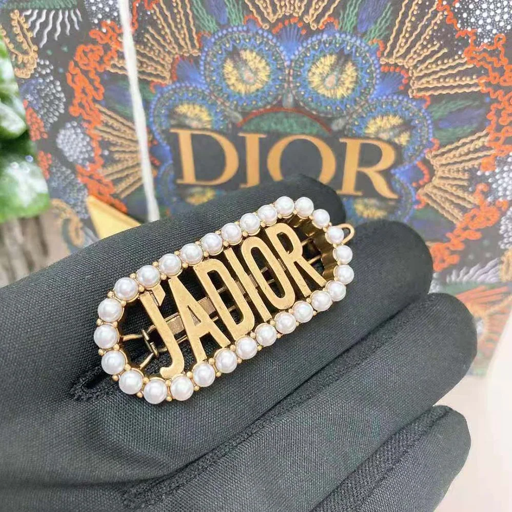 Dior J'Adior Barrette Antique Gold for Women in Finish Metal Dior J'Adior Barrette Antique Gold for Women in Finish Metal
