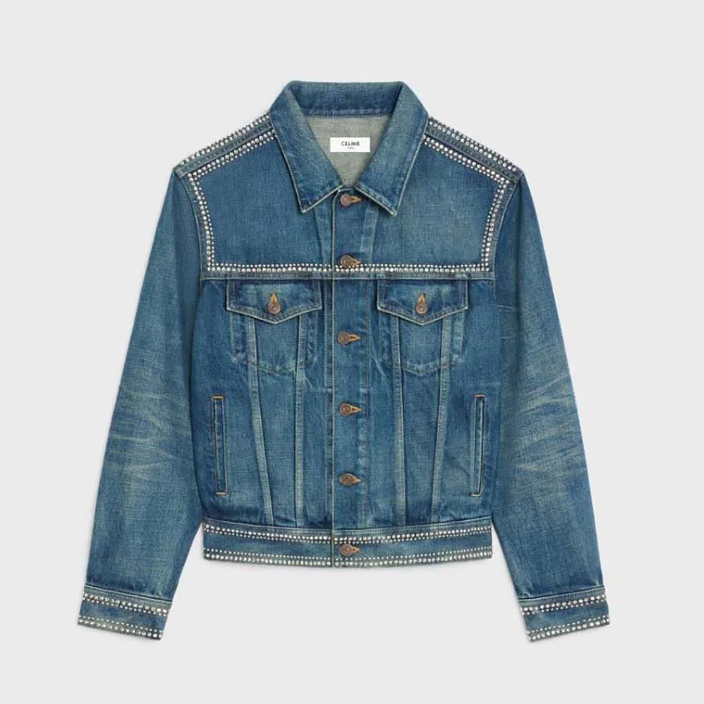 Celine Le Palace Trucker Jacket in Dark Union Wash for Men