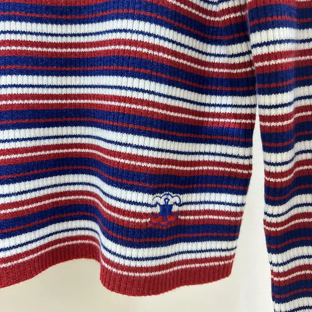 Celine Turtleneck Sweater In Striped Ribbed Wool for Women Celine Turtleneck Sweater In Striped Ribbed Wool for Women