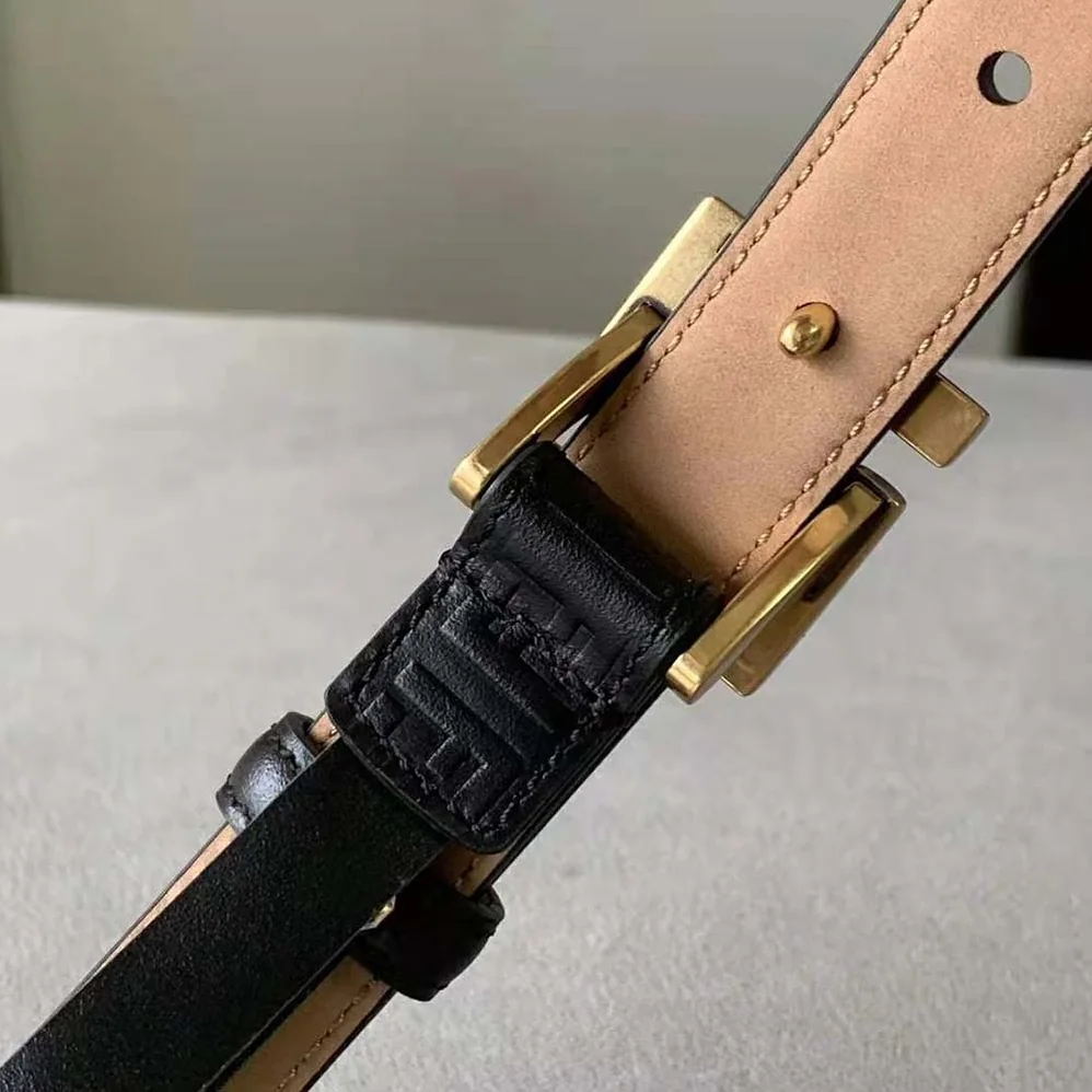 Fendi FF Belt Black Leather-8C0648AQ1VF04TX for Women Fendi FF Belt Black Leather-8C0648AQ1VF04TX for Women