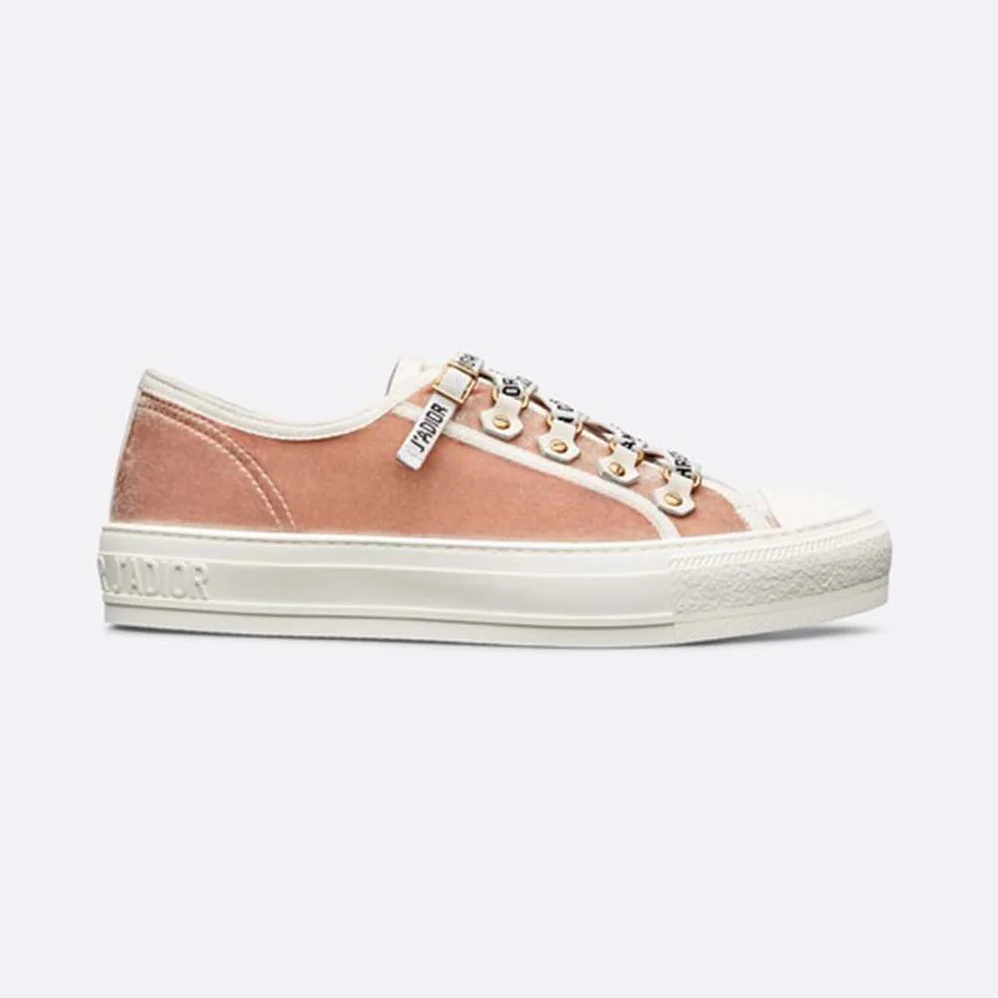 Dior Walk'N'Dior Velvet Sneaker Nude “Christian Dior J'dior” Laces for Women