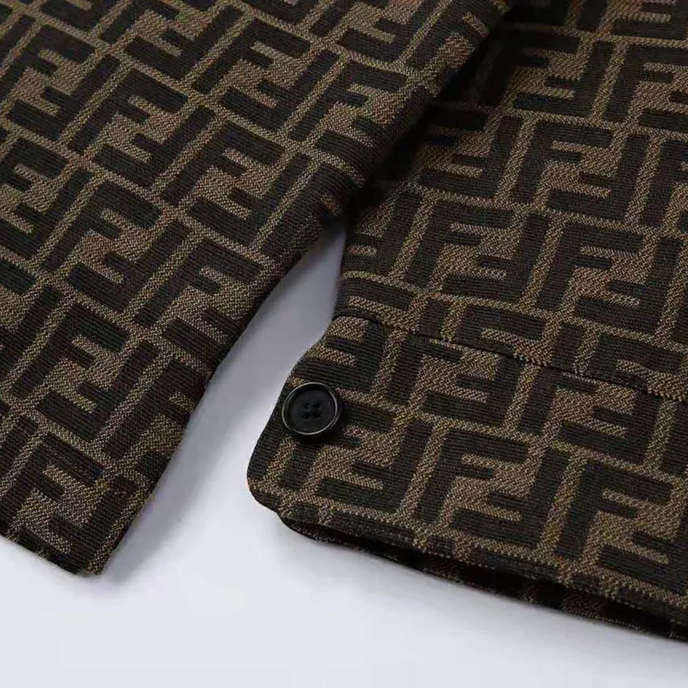 Fendi Blouson Brown Fabric Jacket for Men