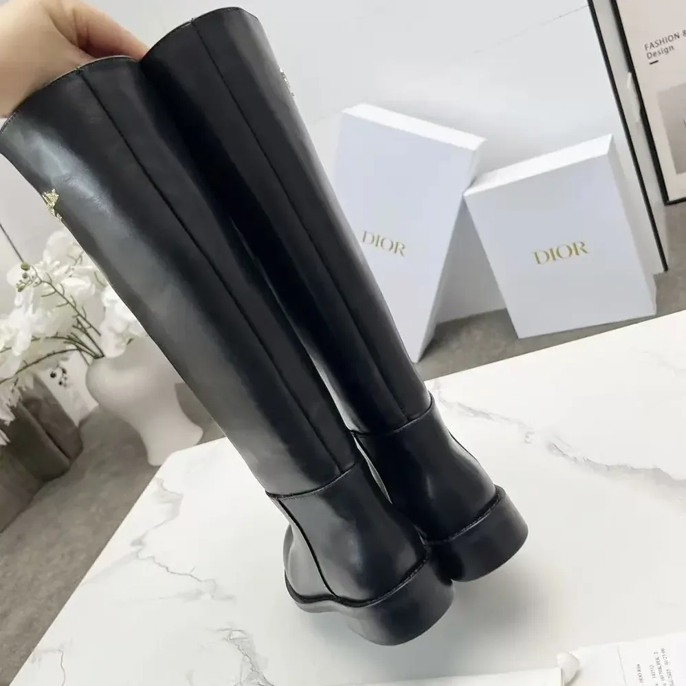 Dior D-Town Boot Black Supple Calfskin for Women