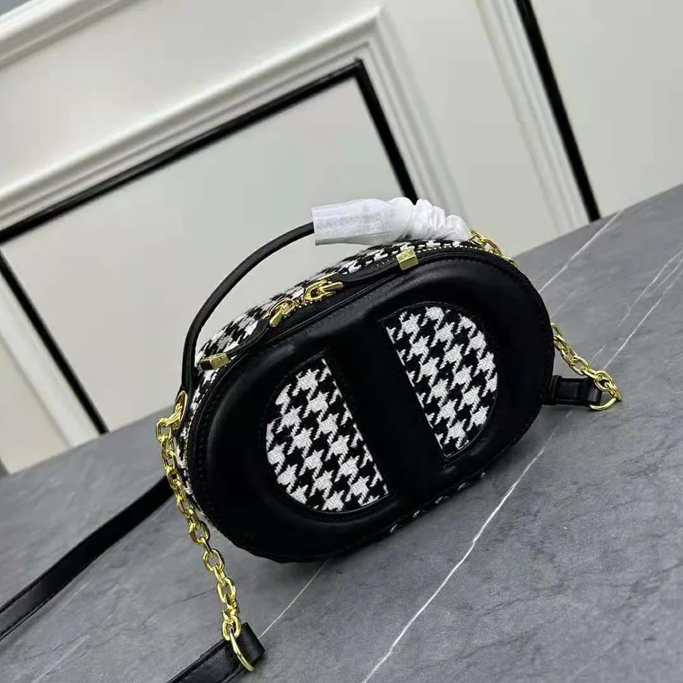 Dior CD Signature Oval Camera Bag Black CD for Women in Embossed Signature Calfskin Dior CD Signature Oval Camera Bag Black CD for Women in Embossed Signature Calfskin