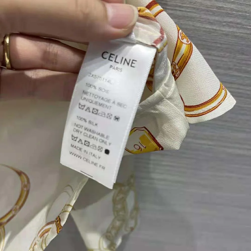 Celine Lavallière Shirt in Crepe De Chine for Women in Brown Celine Lavallière Shirt in Crepe De Chine for Women in Brown