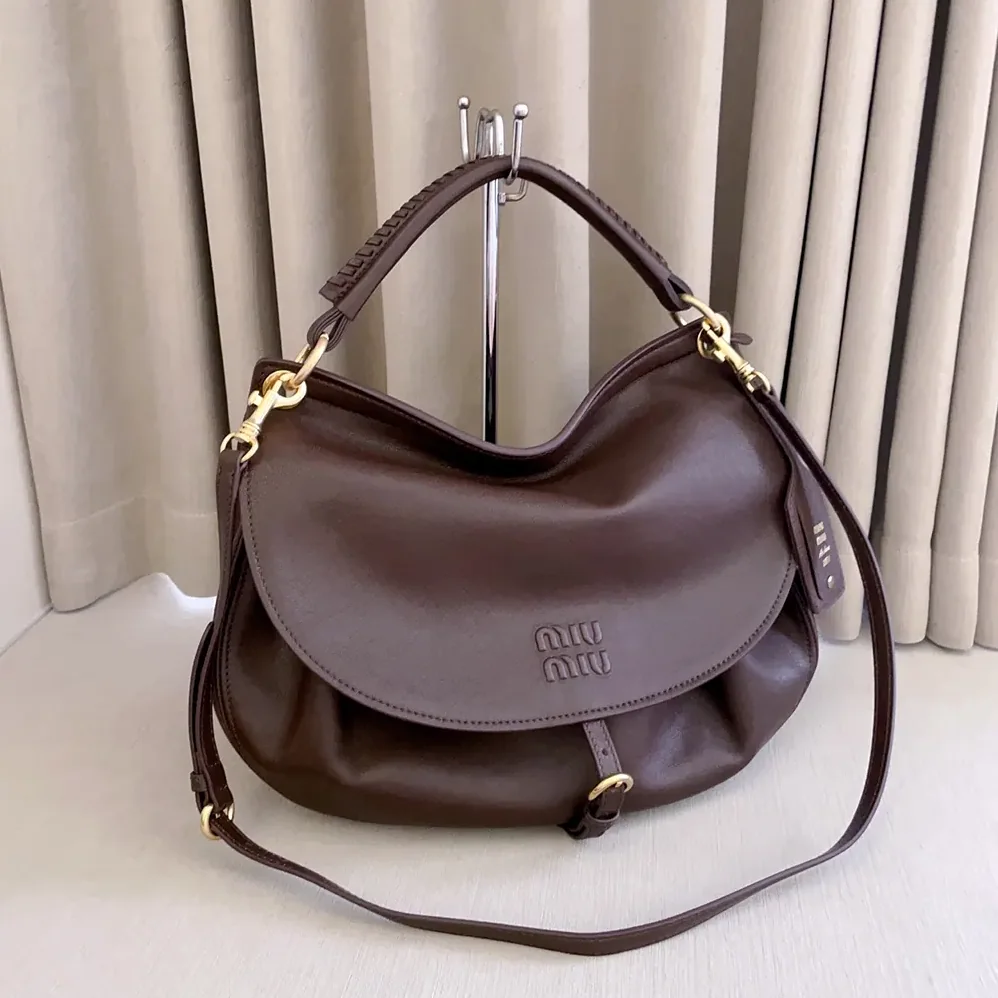 Miu Miu Rendez for Women in Vous Leather Bag Briarwood Miu Miu Rendez for Women in Vous Leather Bag Briarwood