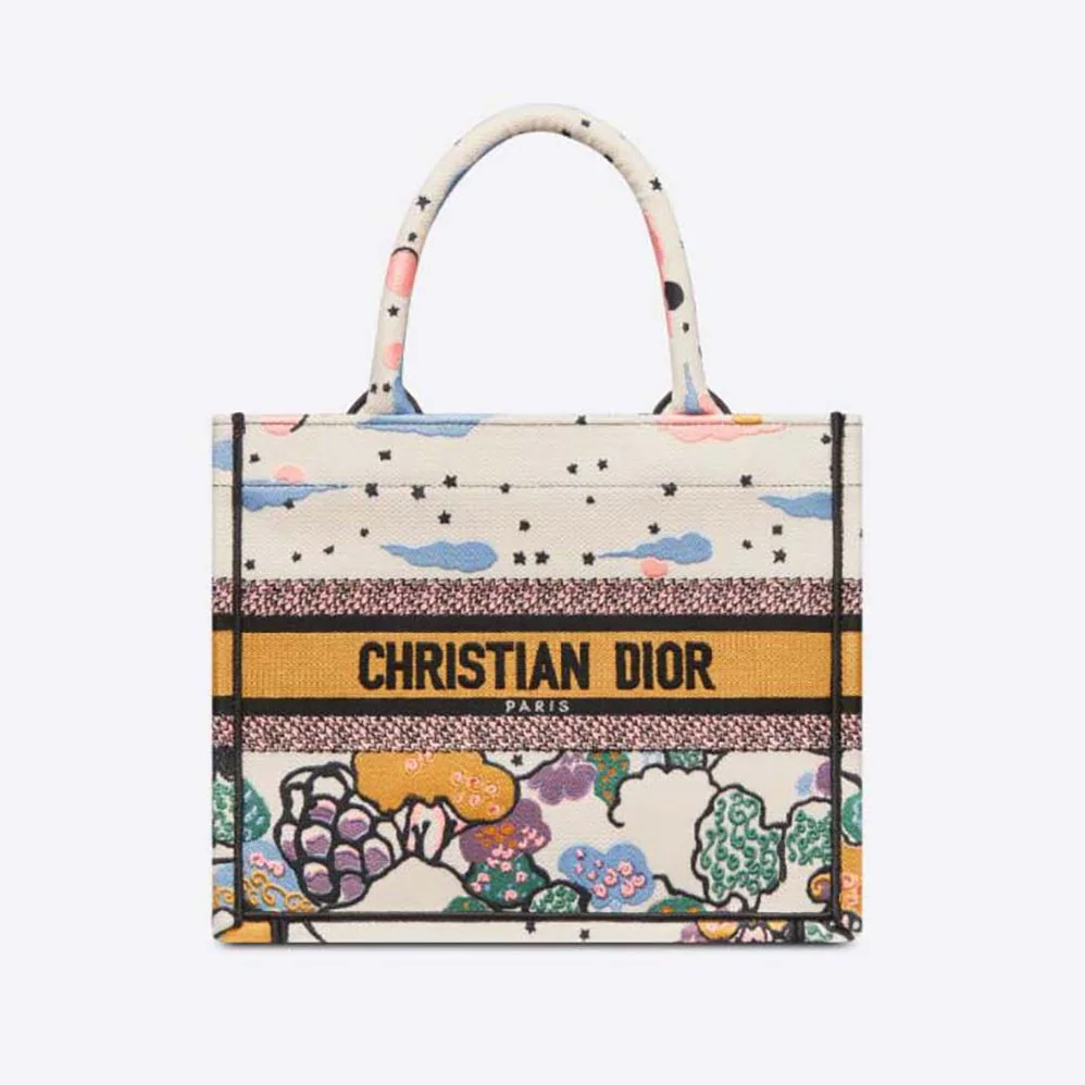 Dior Small Dior Book Tote Latte Dior Ciel de Rêve Embroidery for Women Dior Small Dior Book Tote Latte Dior Ciel de Rêve Embroidery for Women