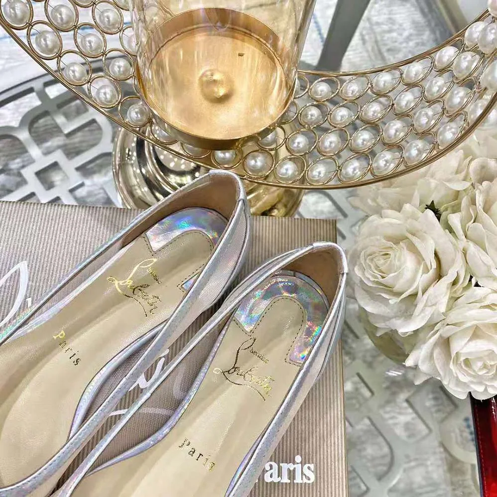 Christian Louboutin Galativi P Strass Flat for Women in Sandy