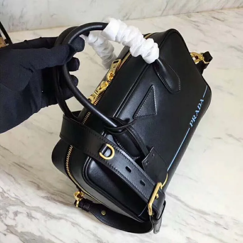 Prada Mirage Small Leather Bag for Women in Black