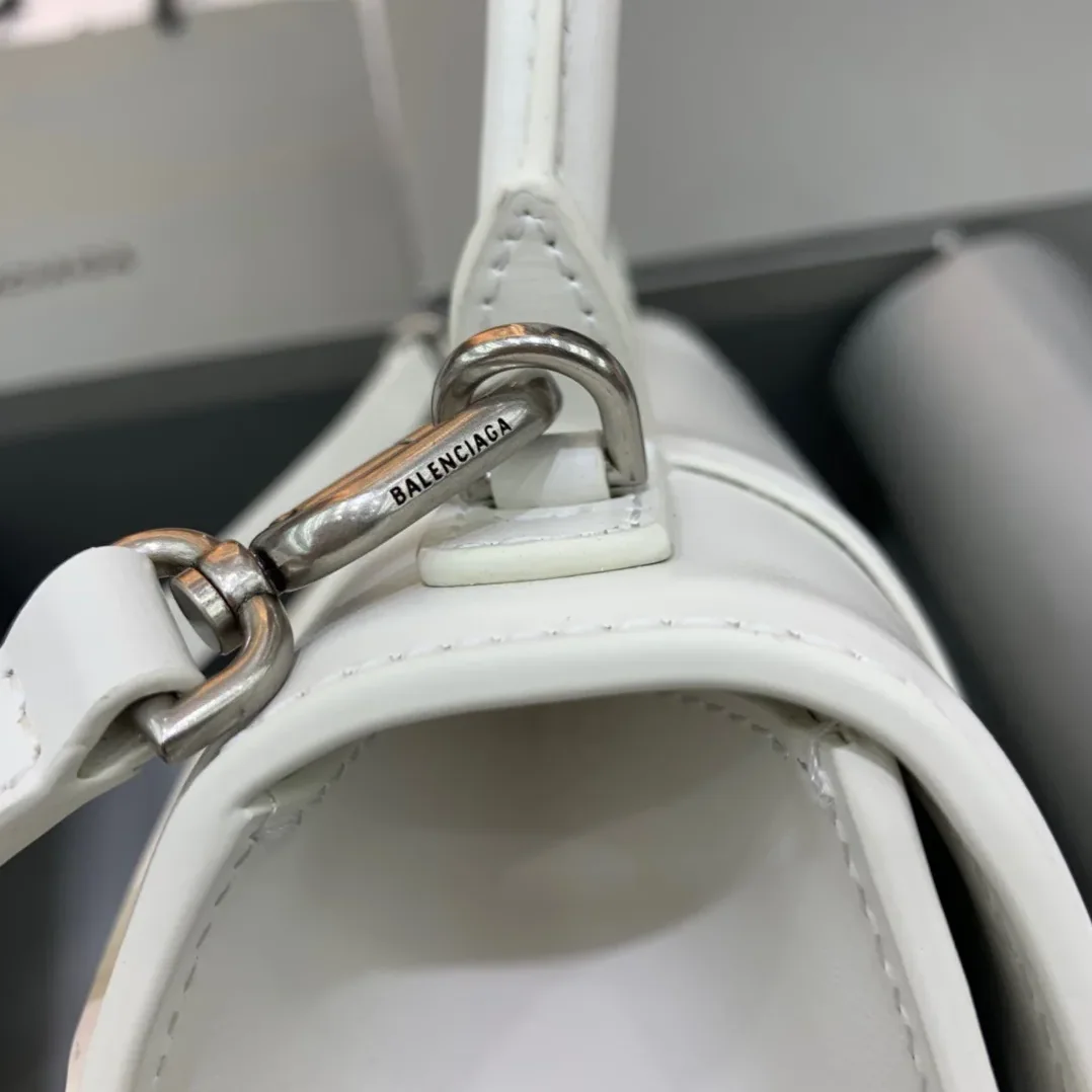 Balenciaga Hourglass Small Handbag In White