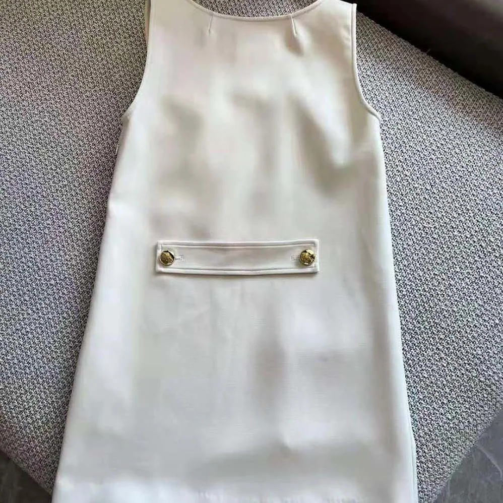Prada Natté Minidress With Leather Logo Label for Women in White